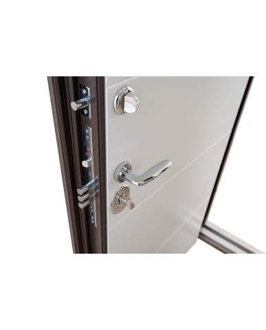 Вхідні двері модель Leavina (Колір венге сірий горизонт + білий)комплектація Megapolis MG3 Abwehr Steel Doors Expert (188)