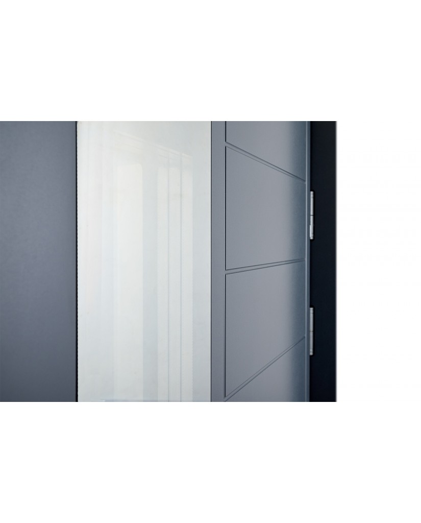 Вхідні двері з терморозривом модель Ufo (колір Ral 7016 + Антроцит) комплектація COTTAGE Abwehr Steel Doors Expert (367)