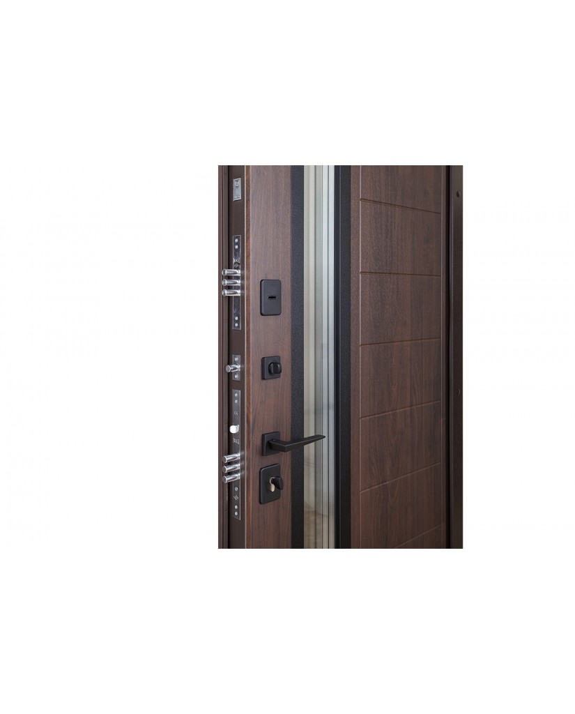 Вхідні двері з терморозривом модель Ufo (колір Ral 8019 + ТО) комплектація COTTAGE Abwehr Steel Doors Expert (367)