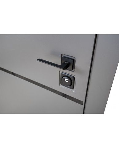 Вхідні двері модель Limana (Колір Кварцит + білий супермат)комплектація Megapolis MG3 Abwehr Steel Doors Expert (443)