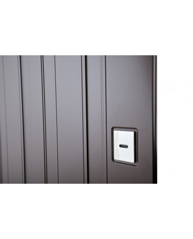 Вхідні двері з терморозривом модель Country (Колір RAL 8019 + Сосна Прованс)комплектація COTTAGE Abwehr Steel Doors Expert (501)
