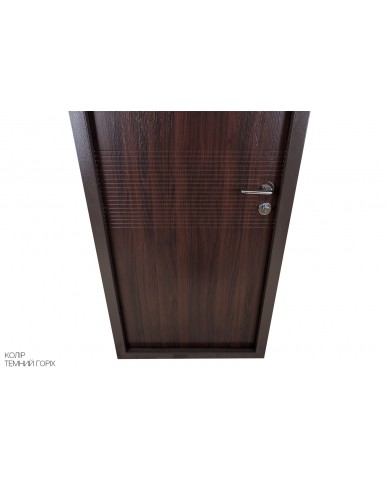 Вхідні двері модель Miriel (уличная пленка темный орех)комплектація Nova Abwehr Steel Doors Expert (309)