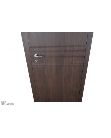 Вхідні двері модель Miriel (уличная пленка темный орех)комплектація Nova Abwehr Steel Doors Expert (309)