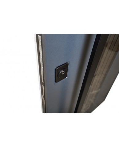 Вхідні двері з терморозривом модель Ufo Black комплектація COTTAGE Abwehr Steel Doors Expert (496)